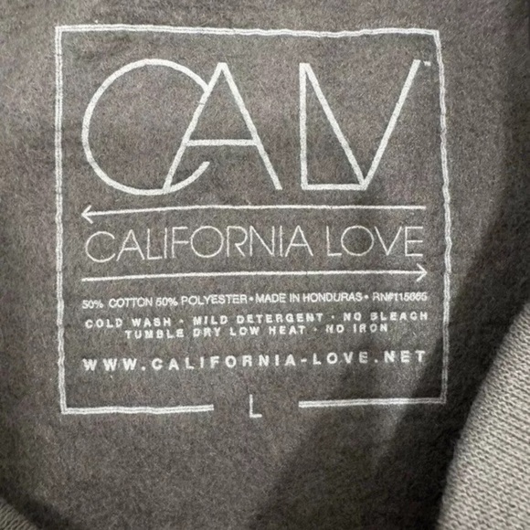 NWT PacSun Cali Love Graphic Women’s Large Pullover Crew Neck Sweatshirt Gray - Picture 5 of 5